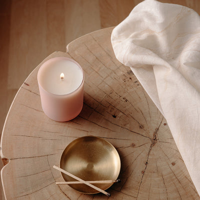 Ember Candle with Cotton Wrap Mauve